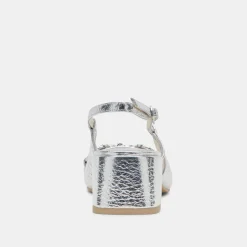 MELLI HEELS SILVER DISTRESSED LEATHER^Dolce Vita Best