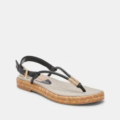 MERYL SANDALS BLACK LEATHER^Dolce Vita Discount