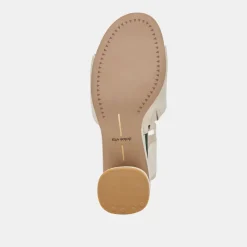 MINNY DRESS WIDE HEELS IVORY LEATHER^Dolce Vita Discount