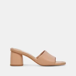 MINNY DRESS WIDE HEELS TAN LEATHER^Dolce Vita Outlet