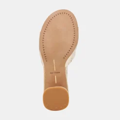 MINNY RAFFIA HEELS ROSE GOLD LEATHER^Dolce Vita Online