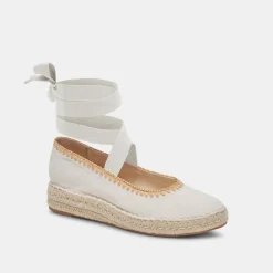 MORGAN FLATS IVORY CANVAS^Dolce Vita Fashion
