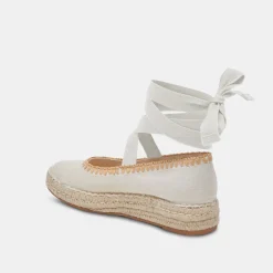 MORGAN FLATS IVORY CANVAS^Dolce Vita Fashion