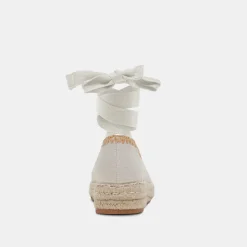 MORGAN FLATS IVORY CANVAS^Dolce Vita Fashion