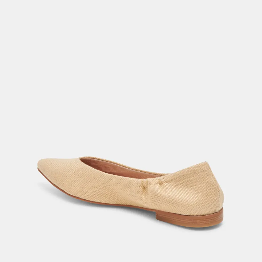 NADAV BALLET FLATS LT NATURAL RAFFIA^Dolce Vita New