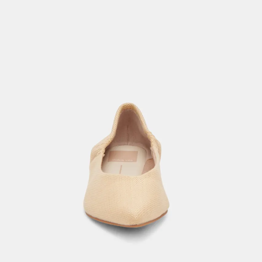 NADAV BALLET FLATS LT NATURAL RAFFIA^Dolce Vita New