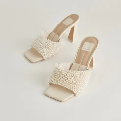 NANDY PEARL HEELS VANILLA PEARLS^Dolce Vita Clearance