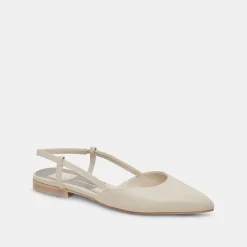 NARAH FLATS IVORY LEATHER^Dolce Vita Hot