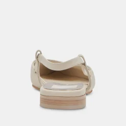 NARAH FLATS IVORY LEATHER^Dolce Vita Hot