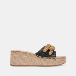 NARNIA SANDALS BLACK LEATHER^Dolce Vita Discount