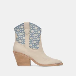 NASHE BOOTIES BLUE FLORAL NUBUCK^Dolce Vita Hot