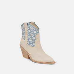 NASHE BOOTIES BLUE FLORAL NUBUCK^Dolce Vita Hot