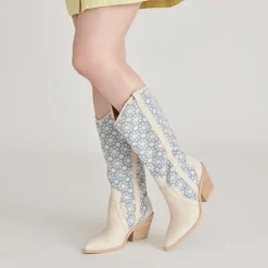 NAVENE BOOTS BLUE FLORAL FABRIC^Dolce Vita Online