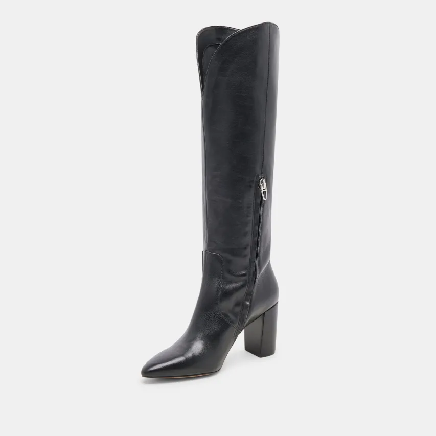 NEDI BOOTS BLACK LEATHER^Dolce Vita Outlet