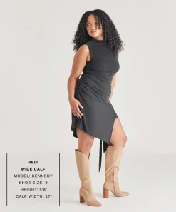 NEDI WIDE CALF BOOTS DUNE NUBUCK^Dolce Vita New