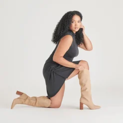 NEDI WIDE CALF BOOTS DUNE NUBUCK^Dolce Vita New