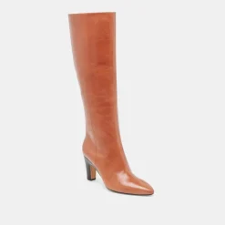 NELAS WIDE CALF BOOTS COGNAC LEATHER^Dolce Vita Sale