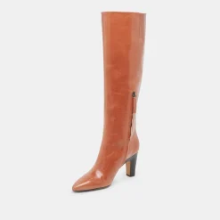 NELAS WIDE CALF BOOTS COGNAC LEATHER^Dolce Vita Sale