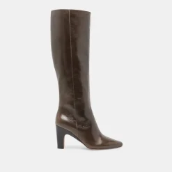 NELAS WIDE CALF BOOTS DARK OLIVE LEATHER^Dolce Vita Hot
