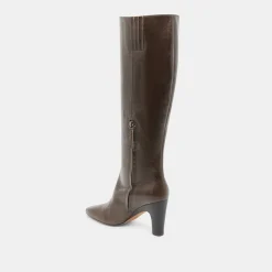 NELAS WIDE CALF BOOTS DARK OLIVE LEATHER^Dolce Vita Hot