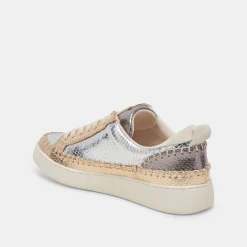 NICONA SNEAKERS SILVER GOLD EMBOSSED LEATHER^Dolce Vita Best