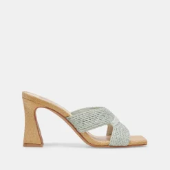 NITRO WIDE HEELS MINT RAFFIA^Dolce Vita New