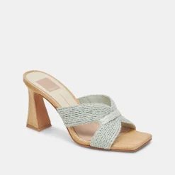 NITRO WIDE HEELS MINT RAFFIA^Dolce Vita New