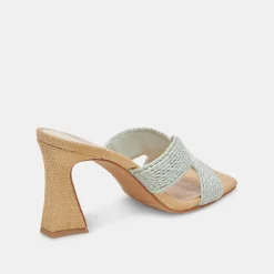 NITRO WIDE HEELS MINT RAFFIA^Dolce Vita New