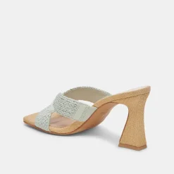 NITRO WIDE HEELS MINT RAFFIA^Dolce Vita New
