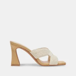 NITRO WIDE HEELS WHITE RAFFIA^Dolce Vita Fashion