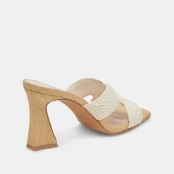 NITRO WIDE HEELS WHITE RAFFIA^Dolce Vita Fashion