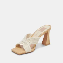 NITRO WIDE HEELS WHITE RAFFIA^Dolce Vita Fashion
