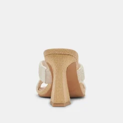 NITRO WIDE HEELS WHITE RAFFIA^Dolce Vita Fashion