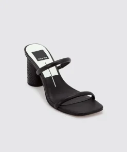 NOLES WIDE HEELS ONYX LEATHER^Dolce Vita Online