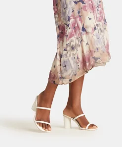 NOLES WIDE HEELS WHITE LEATHER^Dolce Vita New