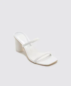 NOLES WIDE HEELS WHITE LEATHER^Dolce Vita New