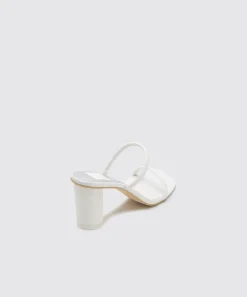 NOLES WIDE HEELS WHITE LEATHER^Dolce Vita New