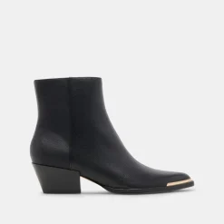 NONAH BOOTIES BLACK LEATHER^Dolce Vita Clearance