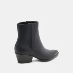 NONAH BOOTIES BLACK LEATHER^Dolce Vita Clearance