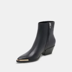 NONAH BOOTIES BLACK LEATHER^Dolce Vita Clearance