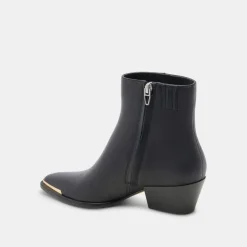 NONAH BOOTIES BLACK LEATHER^Dolce Vita Clearance