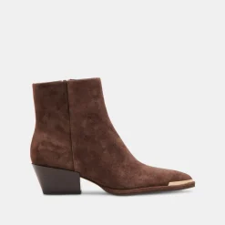 NONAH BOOTIES DK BROWN SUEDE^Dolce Vita Sale