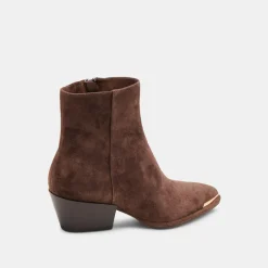 NONAH WIDE BOOTIES DK BROWN SUEDE^Dolce Vita Fashion