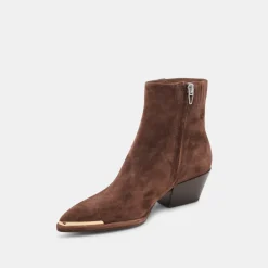 NONAH WIDE BOOTIES DK BROWN SUEDE^Dolce Vita Fashion