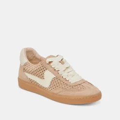 NOTICE EYELET PERF SNEAKERS CAMEL SUEDE^Dolce Vita Fashion