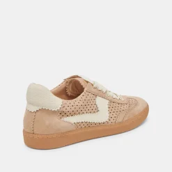 NOTICE EYELET PERF SNEAKERS CAMEL SUEDE^Dolce Vita Fashion