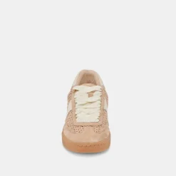 NOTICE EYELET PERF SNEAKERS CAMEL SUEDE^Dolce Vita Fashion
