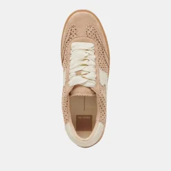 NOTICE EYELET PERF SNEAKERS CAMEL SUEDE^Dolce Vita Fashion