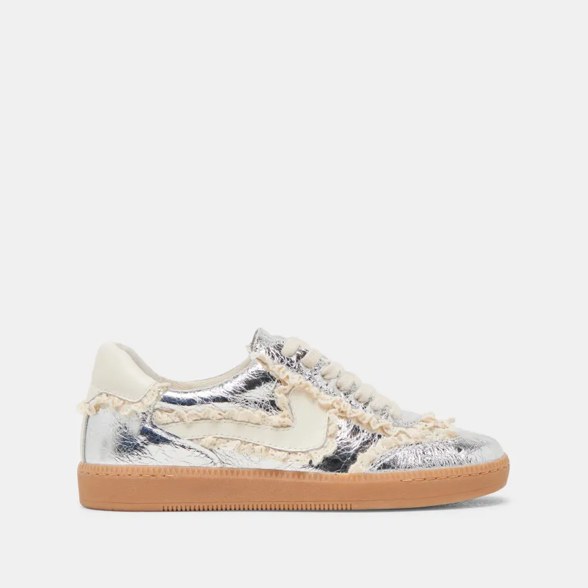 NOTICE LACE SNEAKERS SILVER DISTRESSED LEATHER^Dolce Vita Outlet