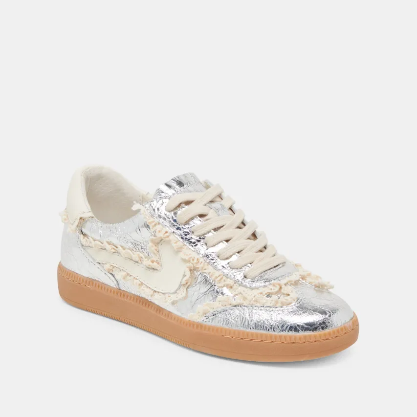 NOTICE LACE SNEAKERS SILVER DISTRESSED LEATHER^Dolce Vita Outlet